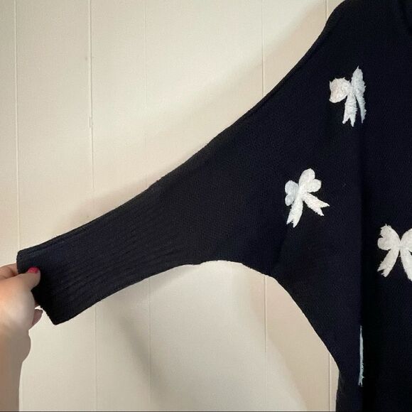 Lumiere Dolman Sleeve Bow Sweater - Picture 3 of 5